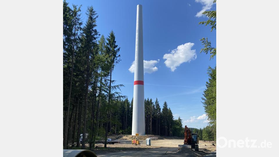 Der nördliche Turm des Windparks Tännesberg. Bild: Josef Glas