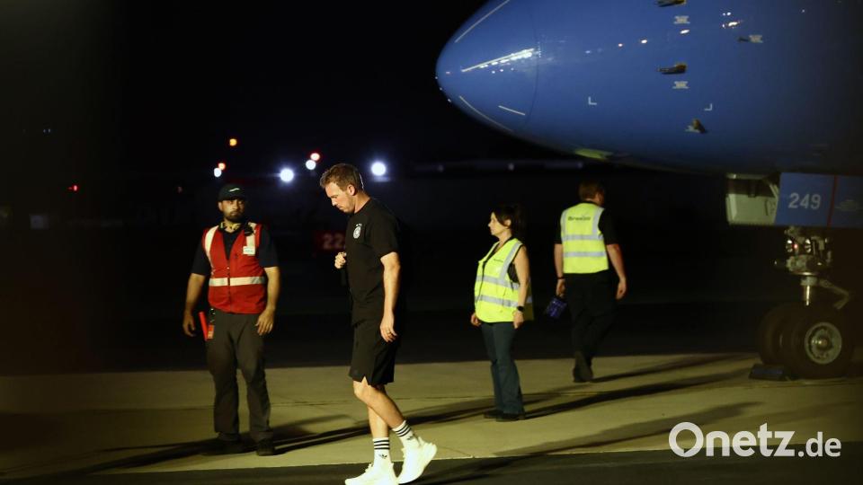 Viel Arbeit, wenig Zeit: Julian Nagelsmann bei der Rückkehr nach Winston-Salem. Bild: Christian Charisius/dpa