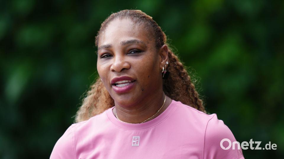 Serena Williams bereitet sich auf den Trainingsplätzen an der Church Road vor. Bild: John Walton/PA Wire/dpa