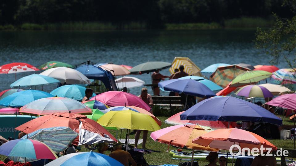 Am Samstag stiegen die Temperaturen mancherorts über 40 Grad in Bayern. Bild: Karl-Josef Hildenbrand/dpa