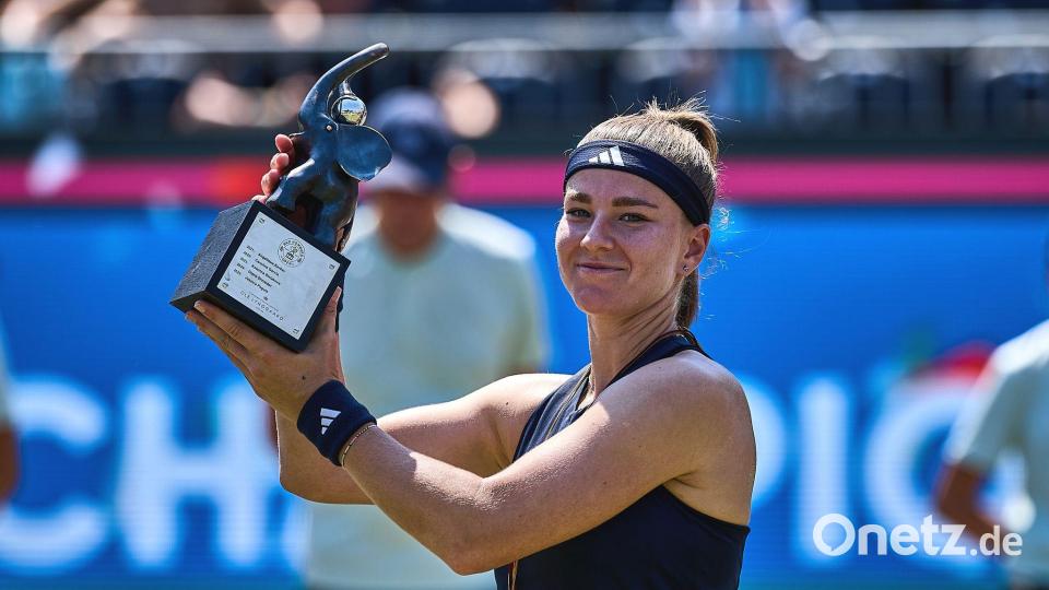 Karolina Muchova feierte ihren dritten Titel auf der WTA-Tour. Bild: Mathias Schulz/dpa