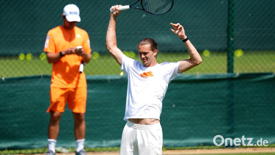 Alexander Zverev möchte endlich auch in Wimbledon weit kommen. Bild: Adam Davy/PA Wire/dpa
