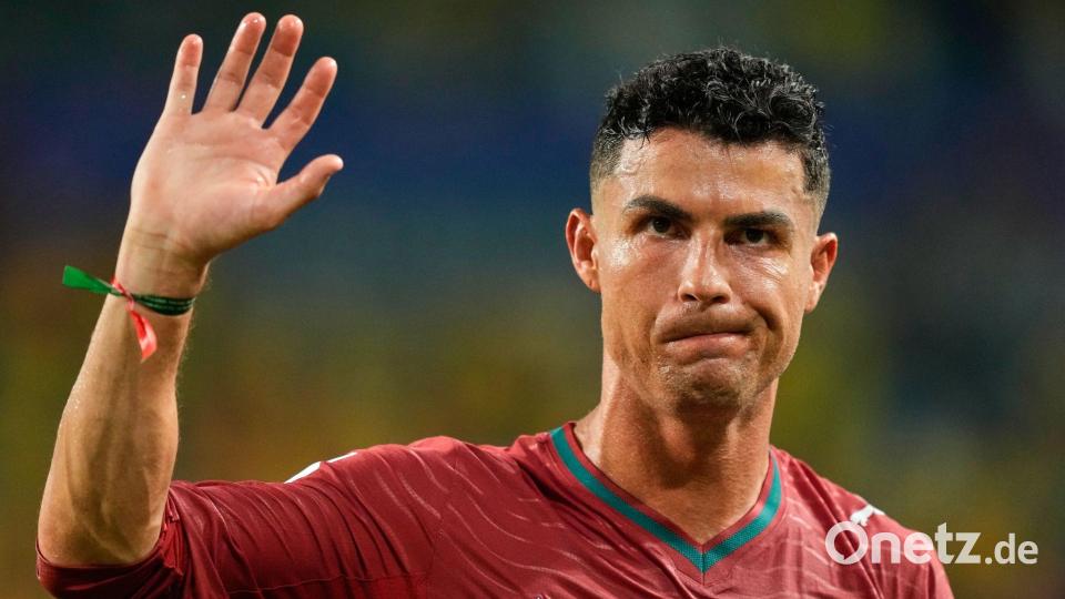 Enttäuschender Auftritt: Portugals Superstar Cristiano Ronaldo nach dem 0:0 gegen Kolumbien. Bild: Rebecca Blackwell/AP/dpa
