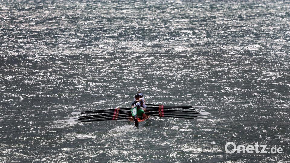 Abkühlung gibt es zurzeit nur am Wasser. Bild: Karl-Josef Hildenbrand/dpa