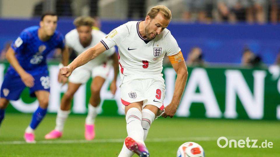 Harry Kane wählt immer denselben Anlauf. (Archivbild) Bild: Tony Gutierrez/AP/dpa