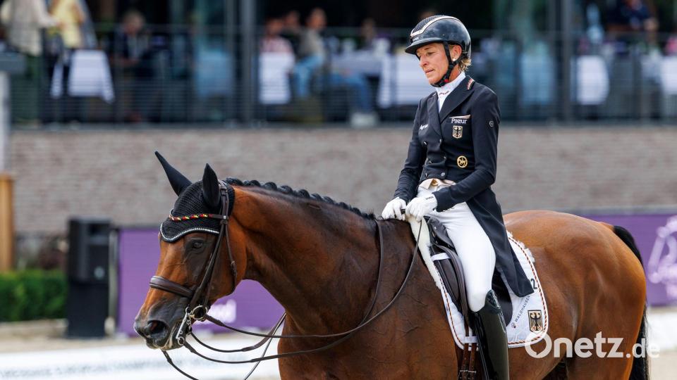 Ingrid Klimke gehörte zum EM-Goldteam, fällt aber für die WM aus. (Archivbild) Bild: Stefan Lafrentz/dpa