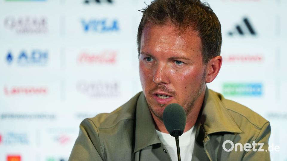 Julian Nagelsmann steht vor seinem ersten K.-o.-Spiel bei einer WM. Bild: Martin Meissner/AP/dpa