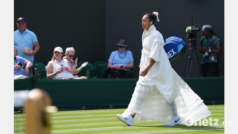 Auch in Wimbledon war der Auftritt von Naomi Osaka spektakulär. Bild: Maja Smiejkowska/AP/dpa