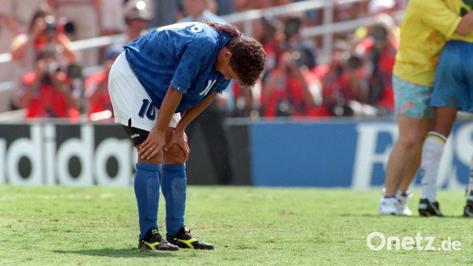 Roberto Baggio verschoss 1994 den entscheidenden Elfmeter im WM-Finale. (Archivbild) Bild: picture alliance / dpa