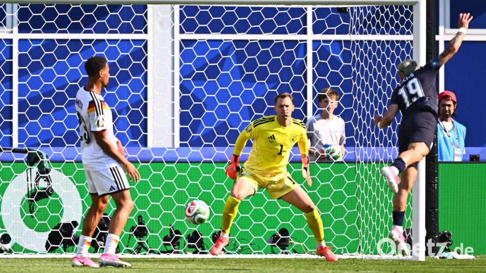 Beim Kopfballtor von Julio Enciso war Manuel Neuer ohne Abwehrchance. Und später kein Held im Elfmeterschießen. Bild: Tom Weller/dpa