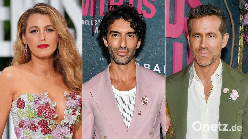 Blake Lively (links) und Justin Baldoni (Mitte) streiten sich vor Gericht. (Archivbilder) Bild: Uncredited/AP/dpa