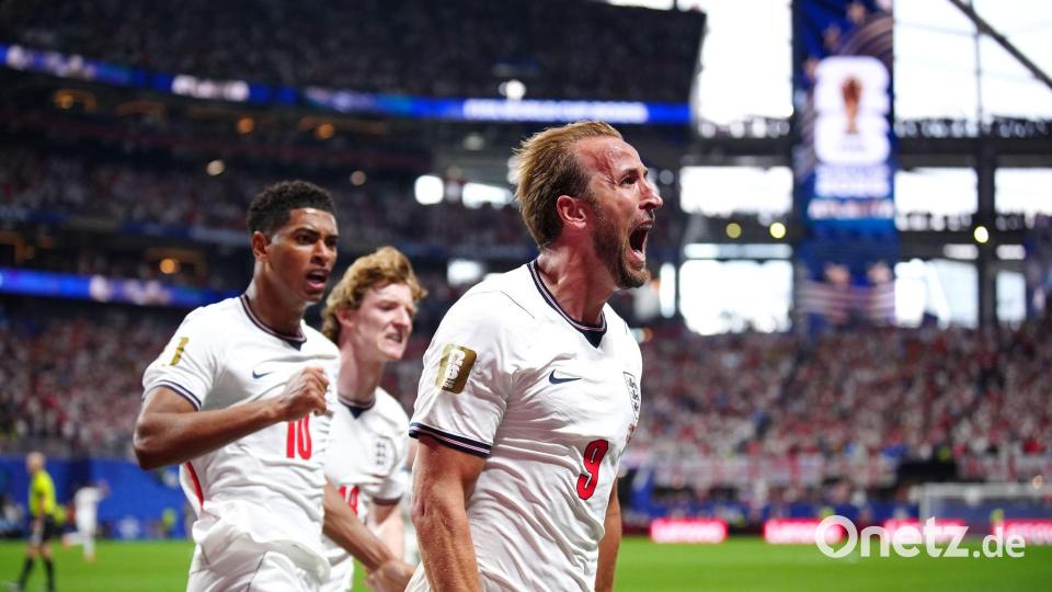 Harry Kane traf doppelt. Bild: Bradley Collyer/PA Wire/dpa