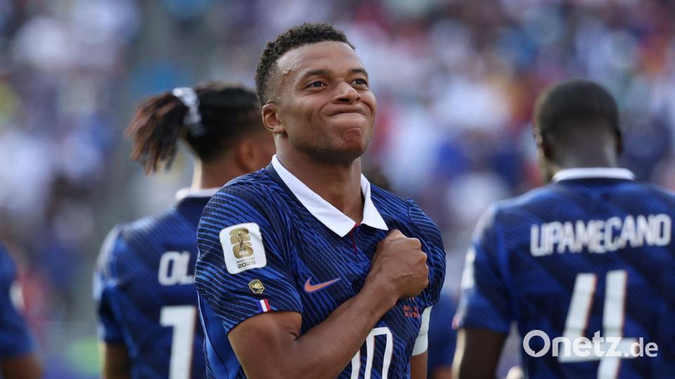 Hat in seiner Karriere nun schon 18 WM-Tore erzielt: Kylian Mbappé. Bild: Pamela Smith/AP/dpa