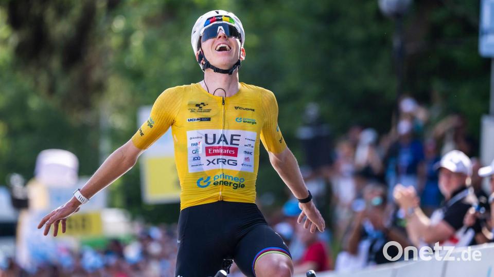 Tadej Pogacar bei der Tour de Suisse. (Archivbild) Bild: Gian Ehrenzeller/KEYSTONE/dpa