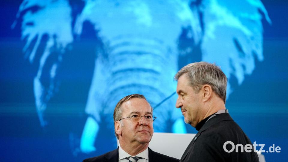 CSU-Chef Markus Söder und Verteidigungsminister Boris Pistorius (SPD) im Februar bei der Münchner Sicherheitskonferenz. (Archivbild) Bild: Kay Nietfeld/dpa