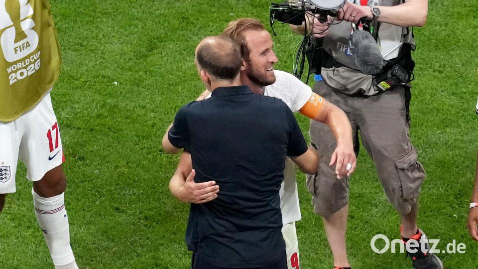 Der Trainer und sein Torjäger: Thomas Tuchel und Harry Kane. Bild: Nick Potts/PA Wire/dpa