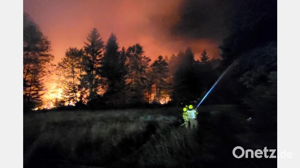 Nach dem Waldbrand im Bereich der Gemeinde Übersee am Chiemsee verlangt die Feuerwehr eine bessere Ausrüstung. (Archivbild) Bild: Wolfgang Gasser/Kreisfeuerwehrverband Traunstein/dpa