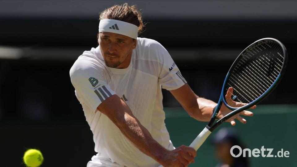 Alexander Zverev stellt mit dem Erreichen des Achtelfinals sein bestes Wimbledon-Resultat ein. Bild: Kirsty Wigglesworth/AP/dpa
