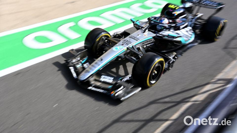 Kimi Antonelli ist im Sprint von Silverstone die Nummer eins. Bild: Peter Powell/Pool EPA/dpa