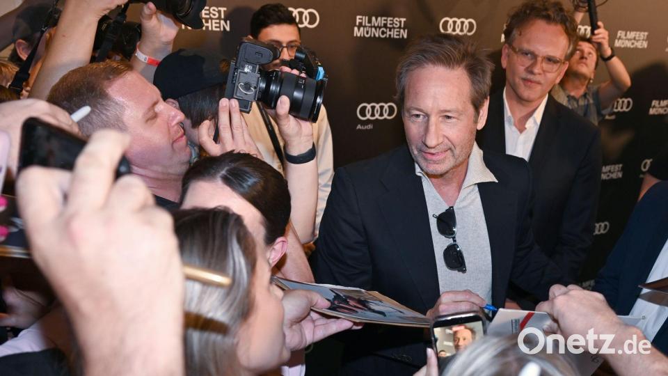 „Akte X“-Star David Duchovny war der Ehrengast beim Abschlusswochenende des Münchner Filmfestes. Bild: Felix Hörhager/dpa