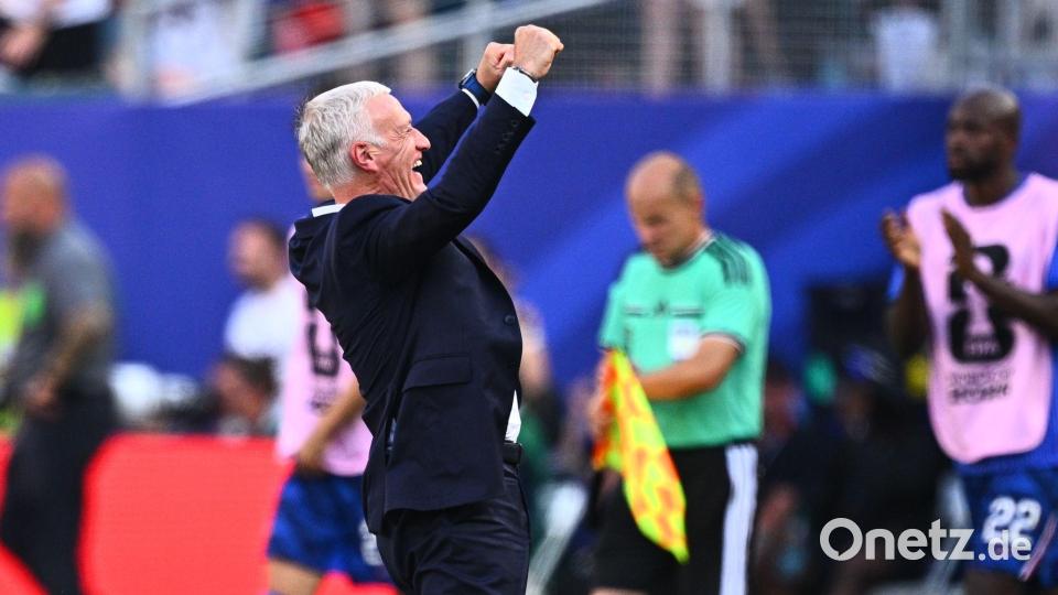 Trainer Didier Deschamps reagiert bei Spielende. Bild: Tom Weller/dpa