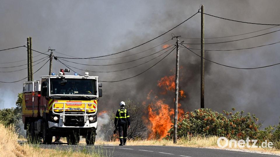 Die erneute Hitzewelle verschärft die Waldbrandgefahr in Frankreich. Bild: Matthieu Rondel/AFP/dpa