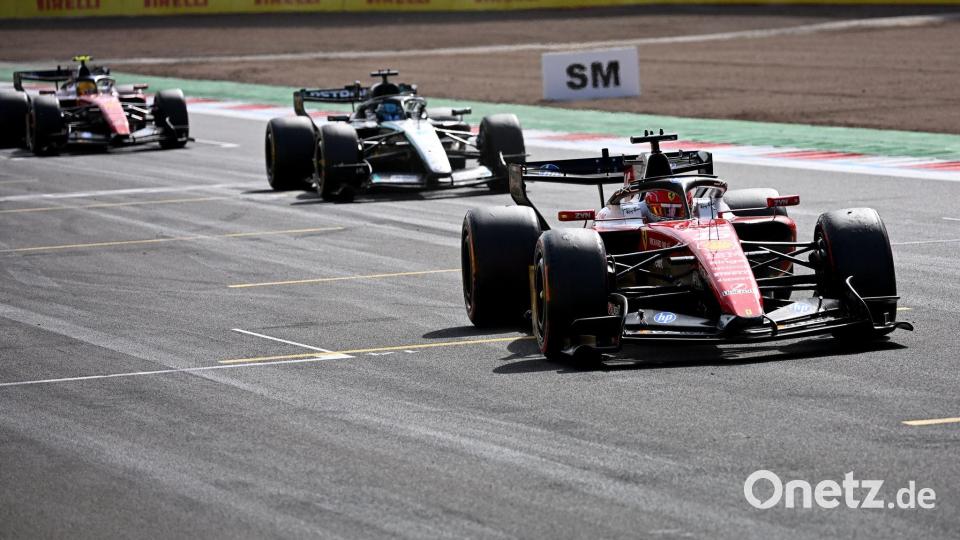 Charles Leclerc bleibt in Silverstone cool. Bild: Peter Powell/Pool EPA/AP/dpa