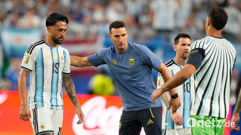 Argentiniens Trainer Lionel Scaloni. Bild: Rebecca Blackwell/AP/dpa