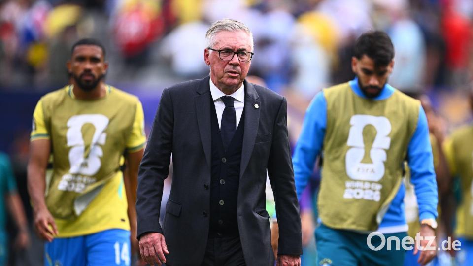 Trainer beim frühesten WM-Aus Brasiliens seit 36 Jahren: Carlo Ancelotti. Bild: Tom Weller/dpa