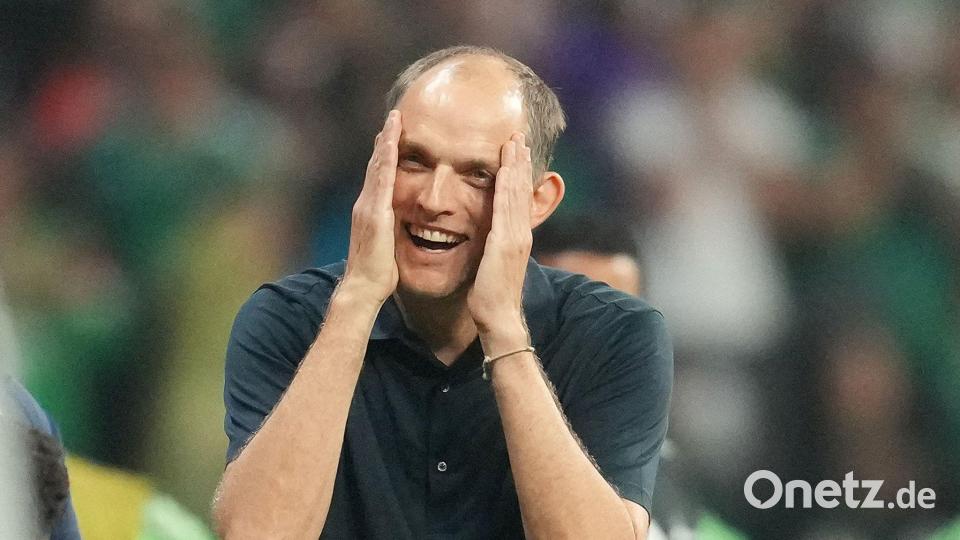 Der englische Nationaltrainer Thomas Tuchel reagiert. Bild: Nick Potts/PA Wire/dpa