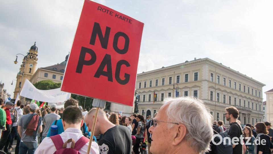 Gegen das bayerische Polizeiaufgabengesetz (PAG) wurde protestiert. (Archivbild) Bild: Peter Kneffel/dpa