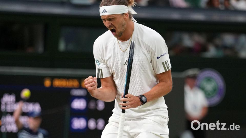 Alexander Zverev möchte erstmals ins Viertelfinale von Wimbledon. Bild: Kirsty Wigglesworth/AP/dpa