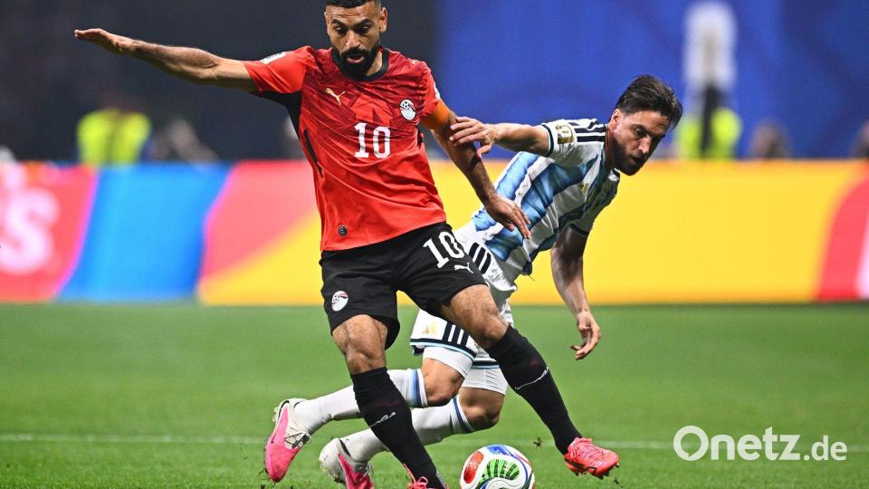 Mohamed Salah lenkte das Spiel der Ägypter. Bild: Tom Weller/dpa