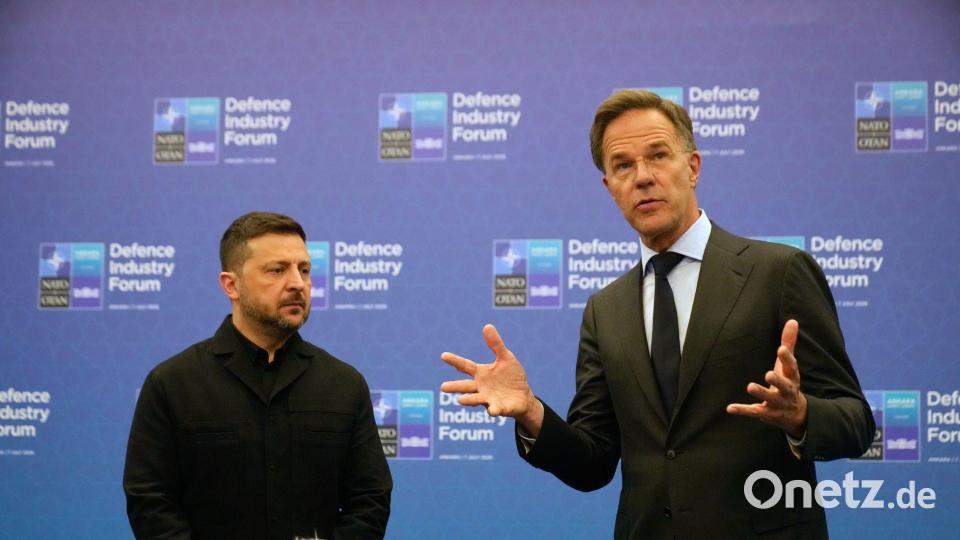 Nato-Generalsekretär Mark Rutte ist ein großer Unterstützer der Ukraine. Bild: Hussein Malla/AP/dpa