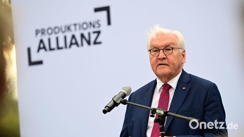 Der Bundespräsident sprach über die Kraft des Kinos. Bild: Sebastian Gollnow/dpa