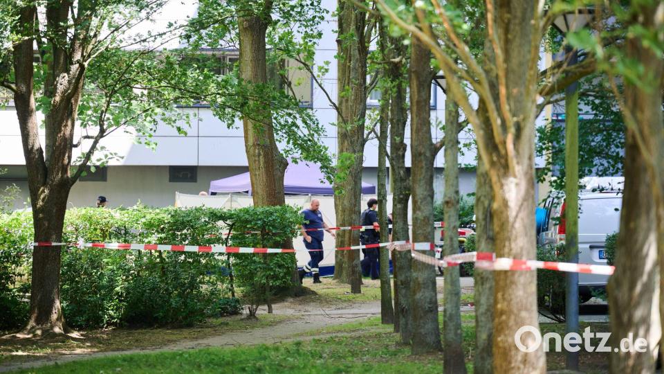 Der Fundort wurde weiträumig abgesperrt. Bild: Annette Riedl/dpa