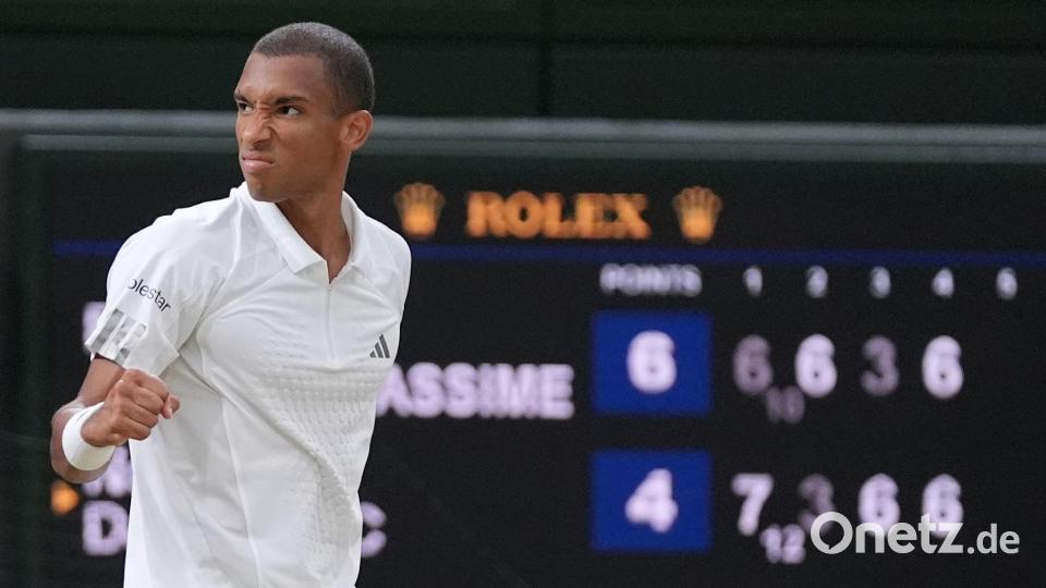 Der Kanadier Felix Auger-Aliassime verlangte Novak Djokovic alles ab. Bild: Maja Smiejkowska/AP/dpa