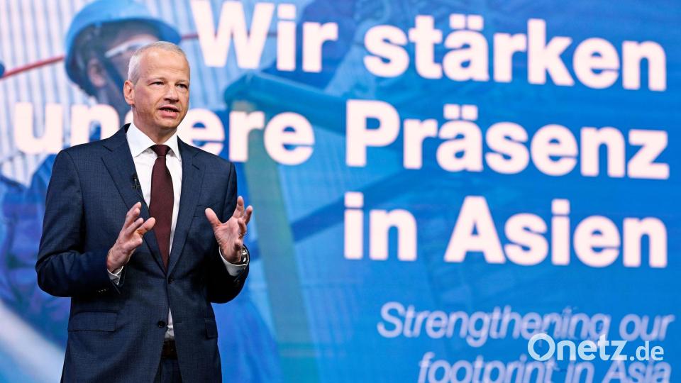 Die Investitionen in China gehen laut Vorstandschef Kamieth nicht zulasten der heimischen Standorte. (Archivbild) Bild: Uwe Anspach/dpa