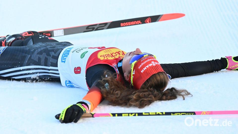 Aus der Olympia-Traum für Kombiniererin Nathalie Armbruster. (Archivbild) Bild: Barbara Gindl/APA/dpa