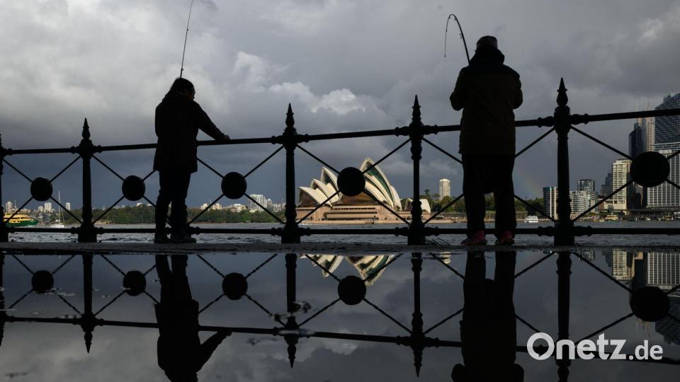 Angeln in Sydney. Bild: Dan Himbrechts/AAP/dpa