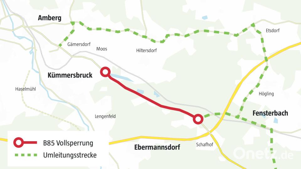 Vollsperrung B85 Bild: Franka Eichl