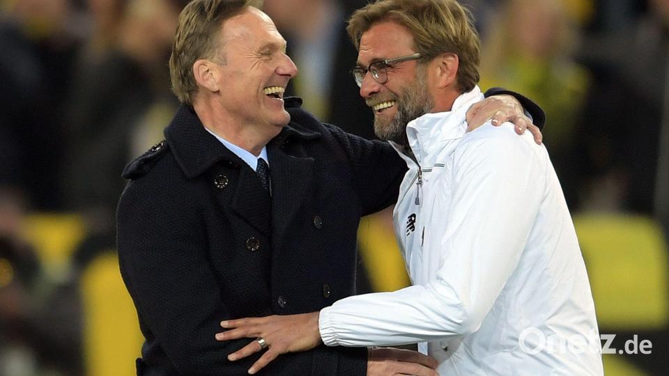 Watzke und Klopp kennen sich bestens, doch hilft das bei den Verhandlungen? (Archivbild) Bild: Federico Gambarini/dpa