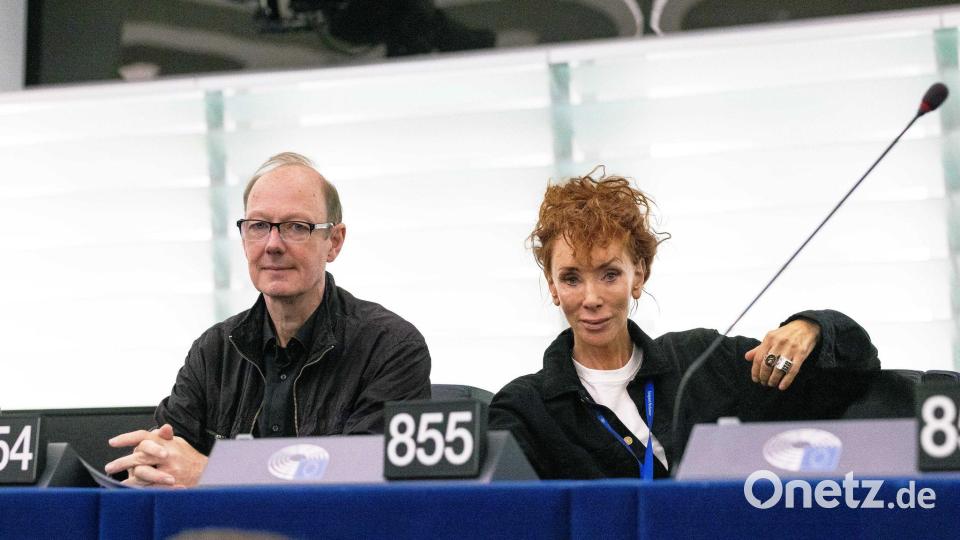 Die beiden EU-Abgeordneten Martin Sonneborn (l) und Sibylle Berg (beide Die Partei) hatten sich schriftlich bei der Parlamentspräsidentin beschwert. (Archivbild) Bild: Philipp von Ditfurth/dpa