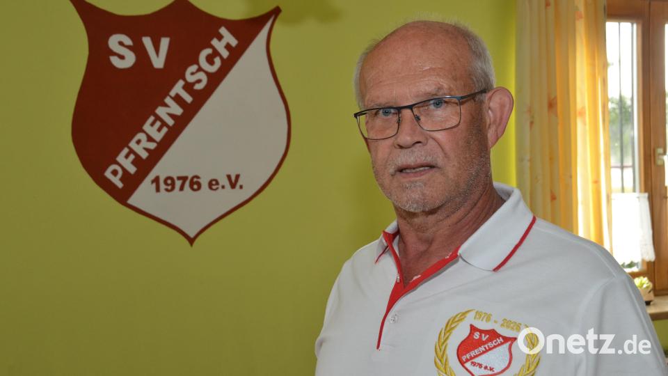 Vorsitzender Josef Eschenbecher ist seit 35 Jahren im Ehrenamt tätig. Sein Einsatz kann gar nicht hoch genug bemessen werden. Der SV Pfrentsch kann sich glücklich schätzen, so einen engagierten Mann an der Spitze zu haben. Bild: Elisabeth Dobmayer