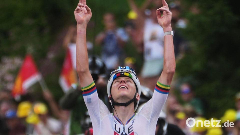 Rad-Star Tadej Pogacar. Bild: Thibault Camus/AP/dpa