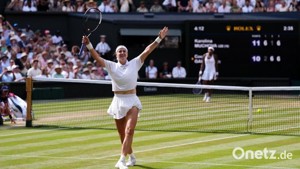 Erstmals im Wimbledon-Finale: die Tschechin Karolina Muchova. Bild: Ben Whitley/PA Wire/dpa