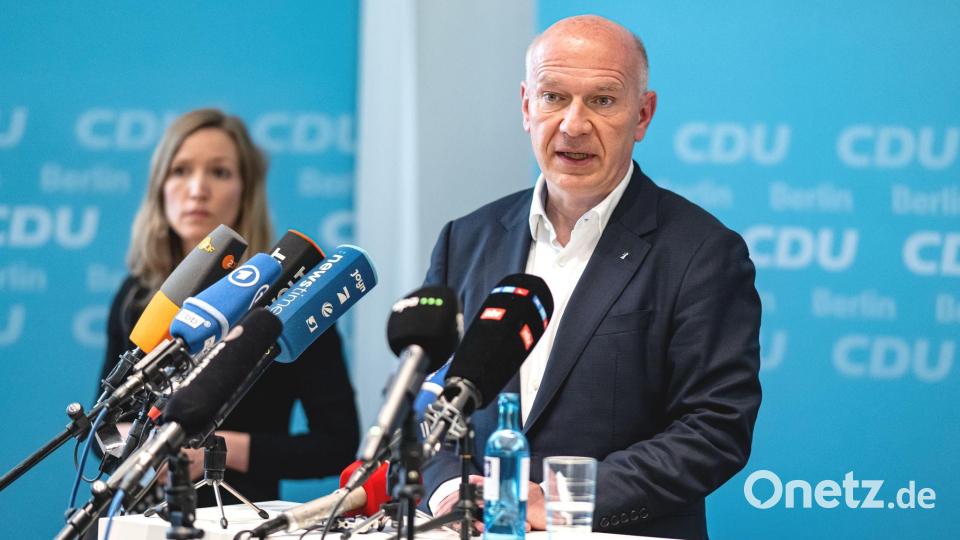 Berlins Regierender Bürgermeister Kai Wegner hat seinen Rückzug als CDU-Spitzenkandidat angekündigt. Bild: Fabian Sommer/dpa