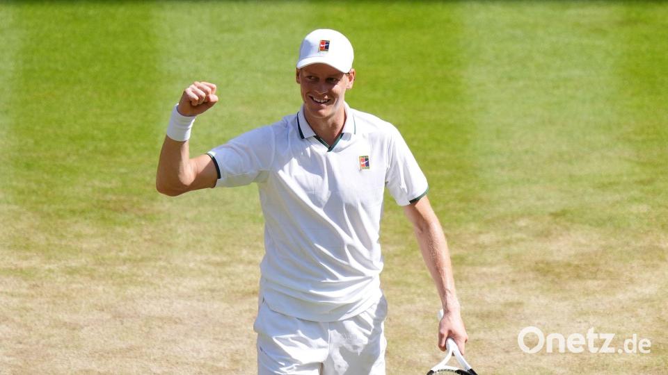 Titelverteidiger und Topgesetzter: Jannik Sinner trat im Halbfinale gegen Novak Djokovic dominant auf. Bild: Ben Whitley/PA Wire/dpa