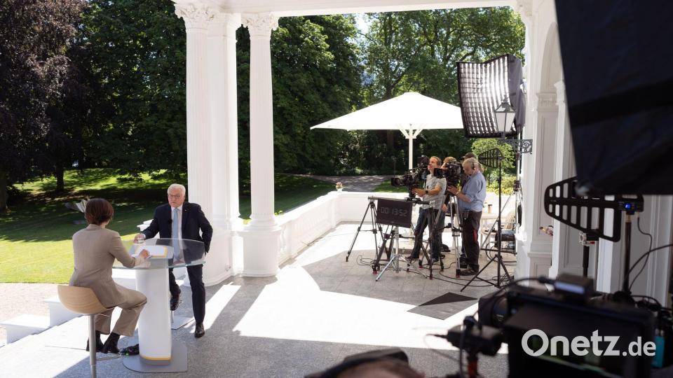 Bundespräsident Frank-Walter Steinmeier im ZDF-Sommerinterview Bild: Ben Knabe/ZDF/dpa
