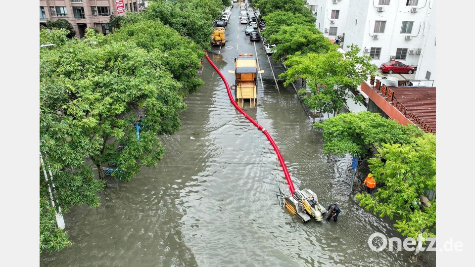 Land unter: Taifun „Bavi" hat im Osten von China für Überschwemmungen gesorgt. Bild: Jiang Han/XinHua/dpa